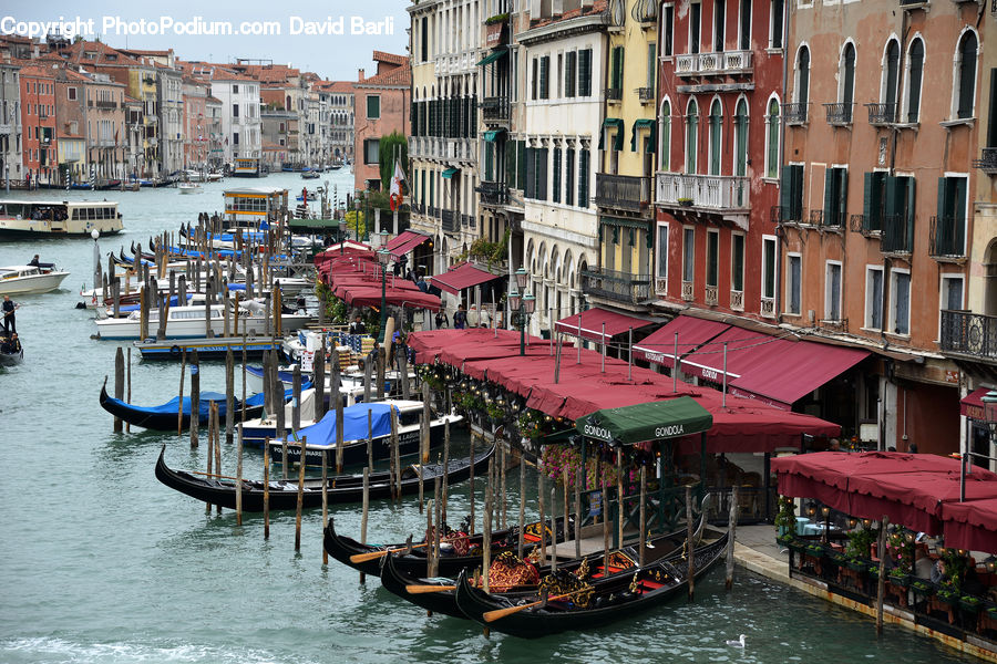Boat, Gondola, Watercraft, Dock, Landing, Pier, Awning