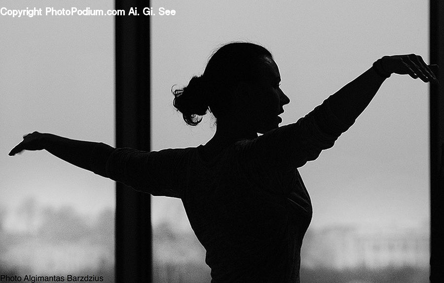 Silhouette, Column, Pillar, Face