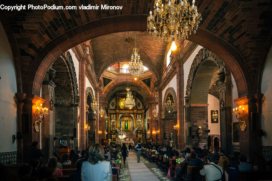 Back, Aisle, Corridor, Architecture, Church, Worship, Dining Room