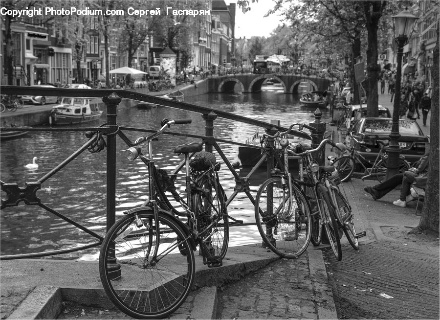 Bicycle, Bike, Vehicle, Canal, Outdoors, River, Water