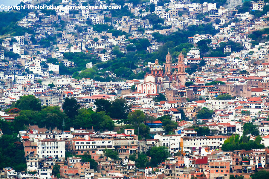 Building, Downtown, Town, City, Metropolis, Urban, Aerial View