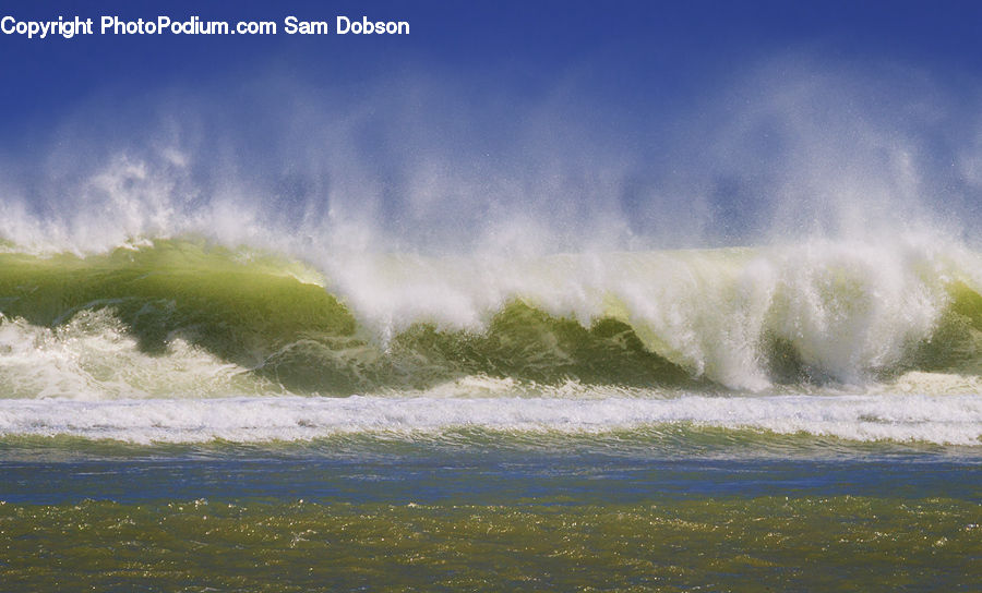 Outdoors, Sea, Sea Waves, Water, Beach, Coast, Field