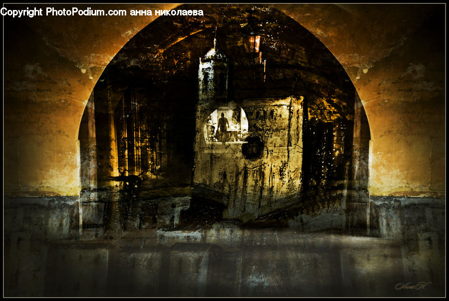 Crypt, Water, Hole, Rock