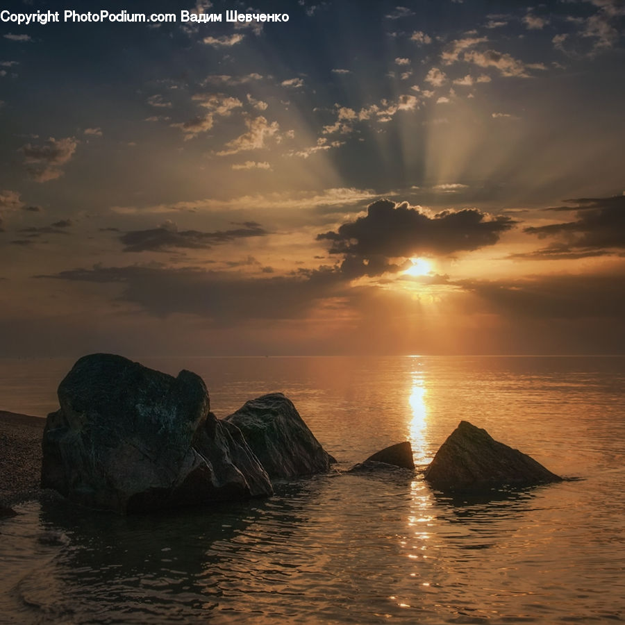 Coast, Outdoors, Sea, Water, Beach, Ocean, Dawn
