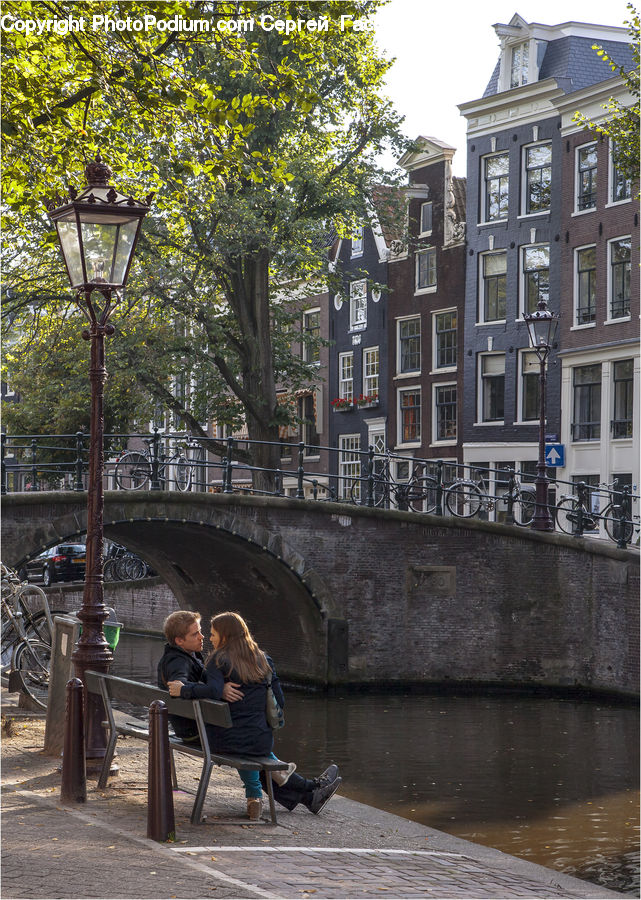People, Person, Human, Bench, Boat, Gondola, Canal