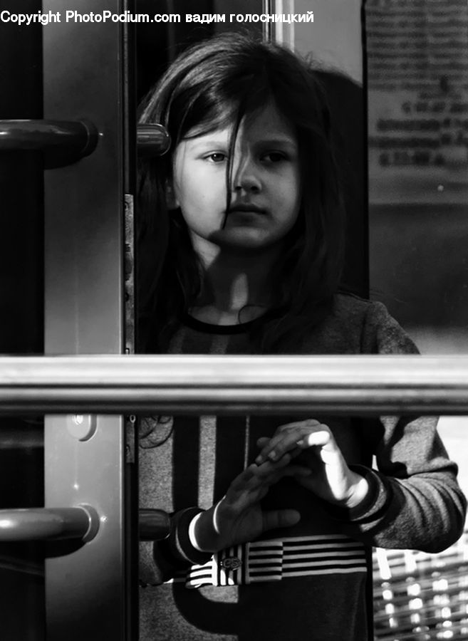 Human, People, Person, Banister, Handrail, Shelf, Portrait