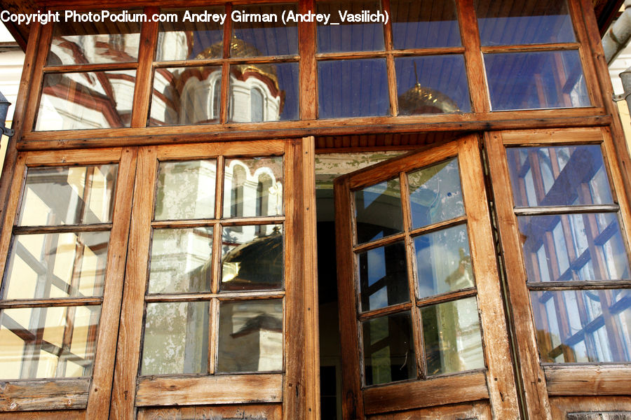 Window, Cabinet, China Cabinet, Furniture, Wood, Brick, Building