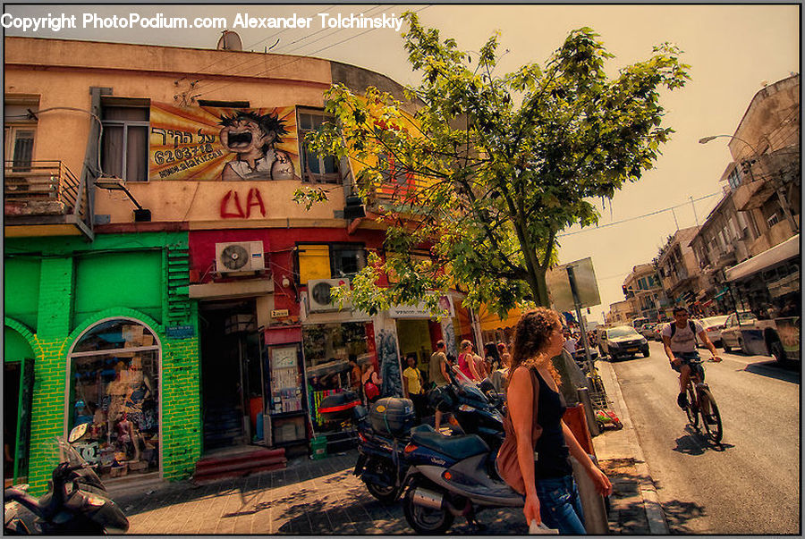 Motor, Motorcycle, Vehicle, Human, People, Person, Shop