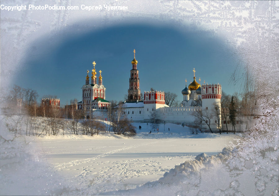 Blizzard, Outdoors, Snow, Weather, Winter, Architecture, Castle