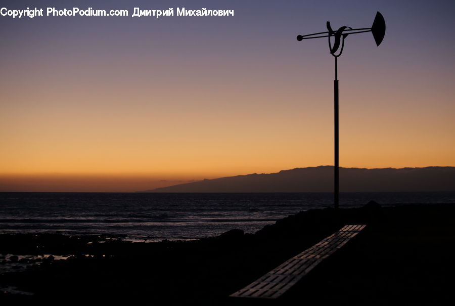 Engine, Machine, Motor, Turbine, Silhouette, Beach, Coast