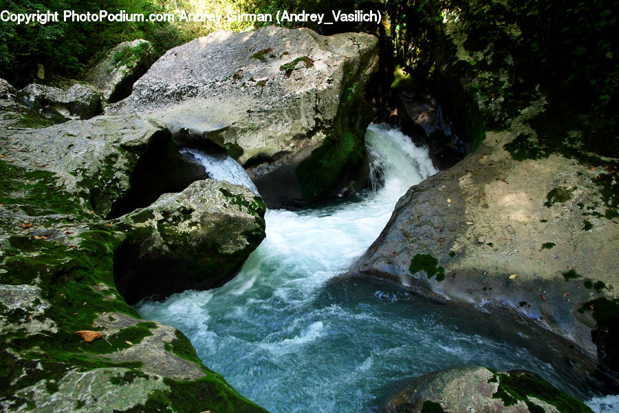 Creek, Outdoors, River, Water, Rock, Nature, Forest
