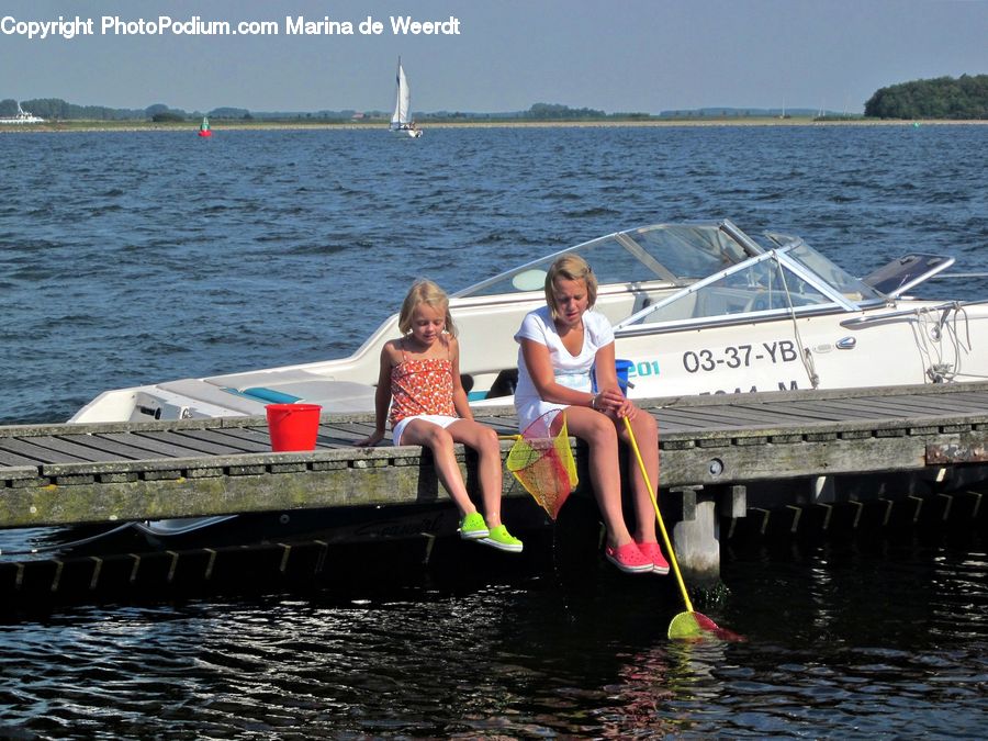 People, Person, Human, Boat, Watercraft, Dinghy, Bikini