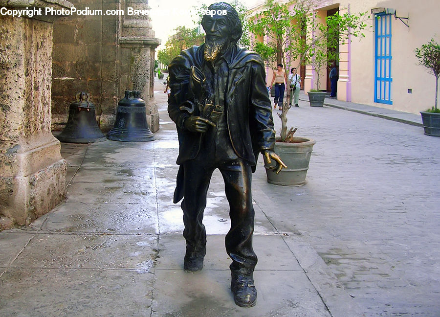 Human, People, Person, Plant, Potted Plant, Art, Sculpture