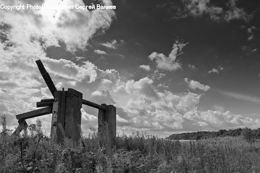 Smoke, Cloud, Cumulus, Sky, Azure Sky, Outdoors, Countryside