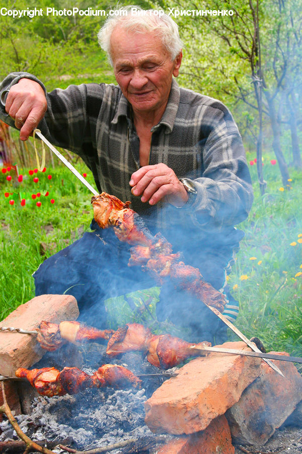 People, Person, Human, Bbq, Food, Art, Ribs