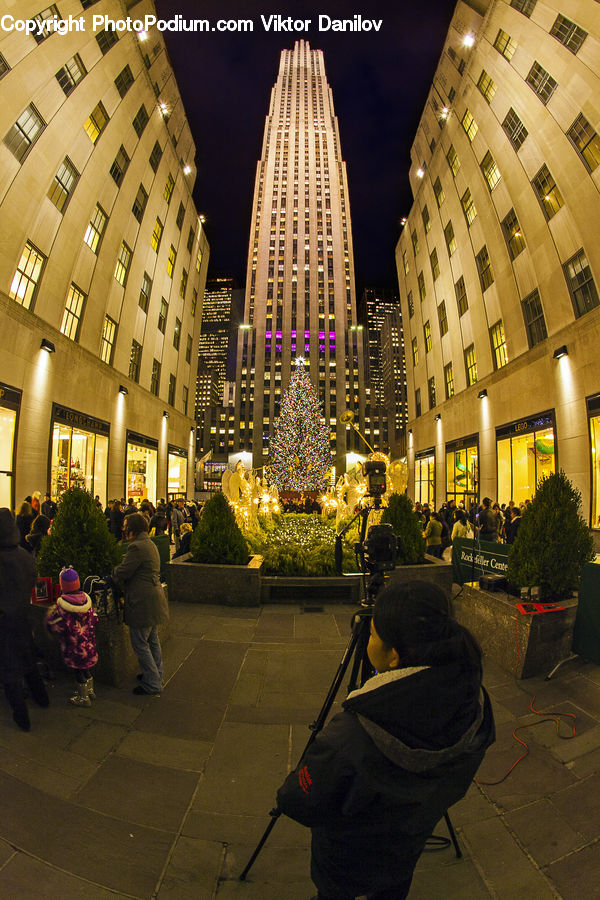 City, Downtown, Metropolis, Urban, Lighting, Building, Shop