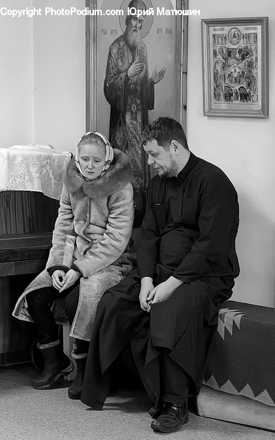 People, Person, Human, Clothing, Overcoat, Suit, Chair