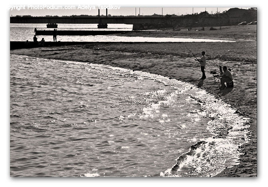 Outdoors, Sea, Sea Waves, Water, Bench, Dock, Pier