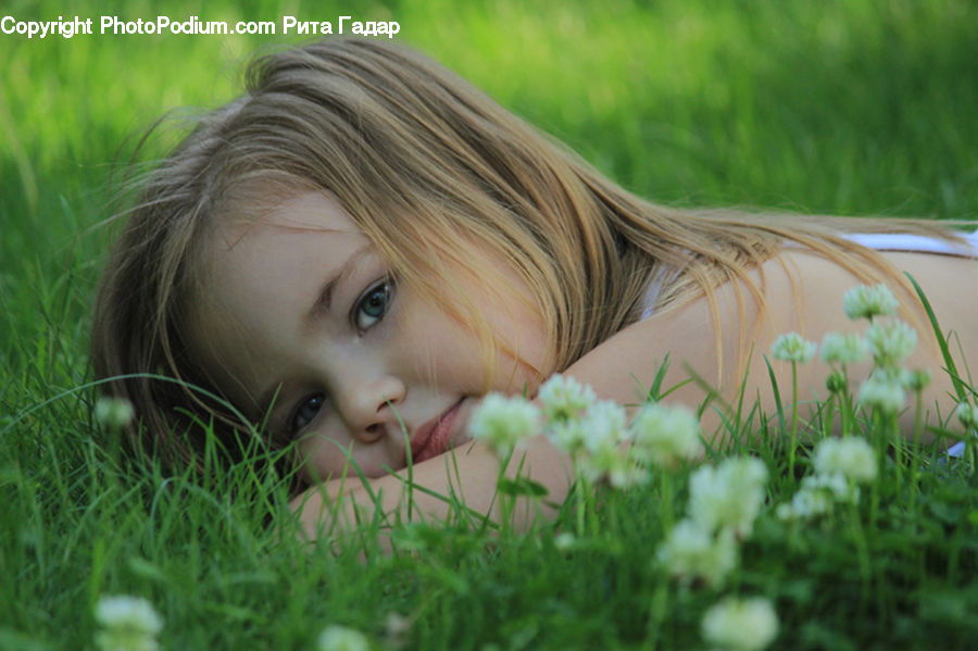 Female, Girl, Person, Woman, Field, Grass, Grassland