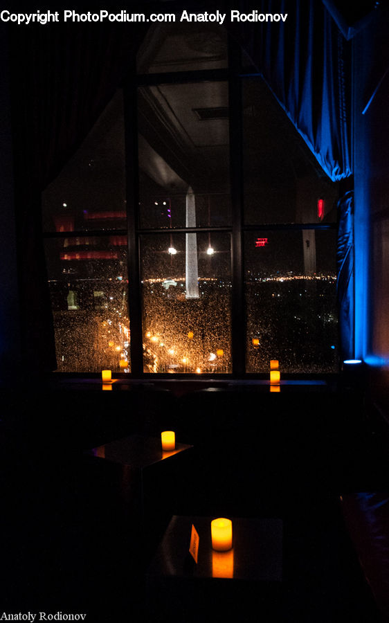 Candle, Bar Counter, Pub, Fire, Building, Architecture, Convention Center