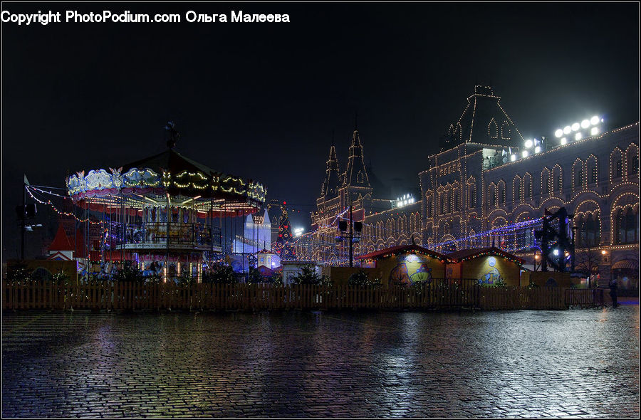 Lighting, Construction, Night, Outdoors, Fountain, Water, Architecture