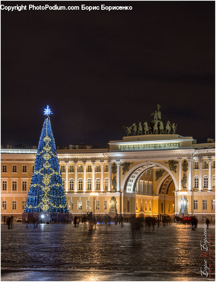 Architecture, Downtown, Plaza, Town Square, Building, Fountain, Water