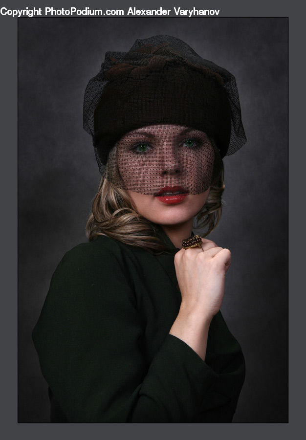 People, Person, Human, Head, Portrait, Bonnet, Hat