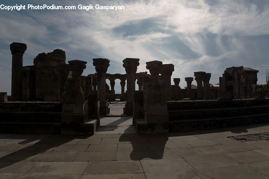 Column, Pillar, Art, Gargoyle, Statue, Sculpture, Factory