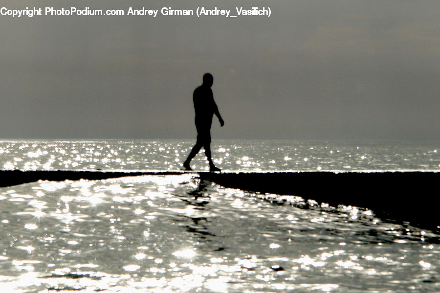 People, Person, Human, Silhouette, Coast, Outdoors, Sea