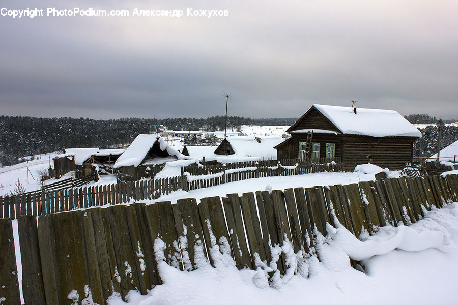 Building, Hut, Shelter, Ice, Outdoors, Snow, Cabin