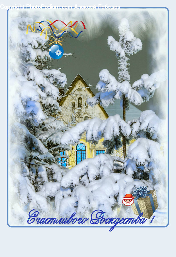 Ice, Outdoors, Snow, Collage, Poster, Art, Modern Art