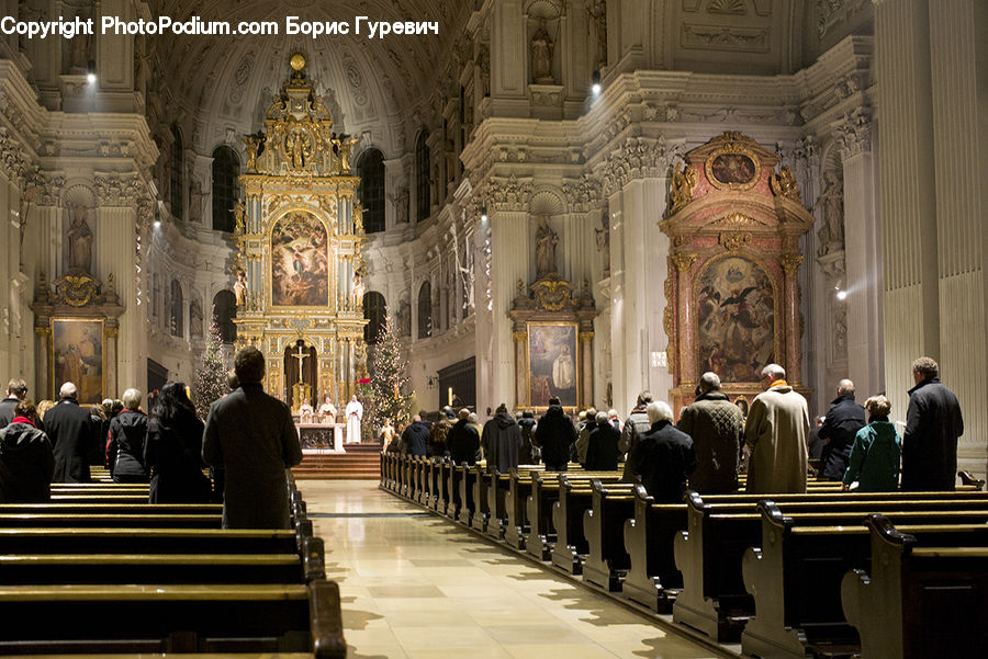 People, Person, Human, Aisle, Corridor, Altar, Architecture