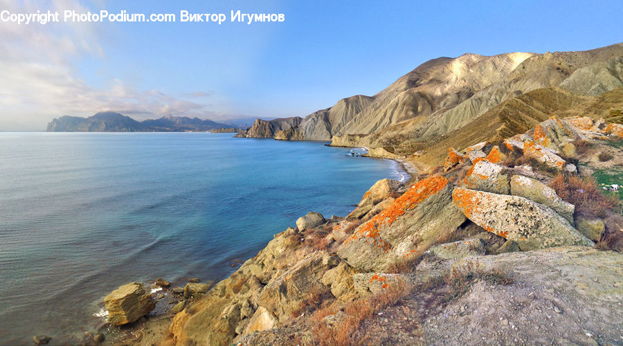 Promontory, Cliff, Outdoors, Rock, Coast, Sea, Water
