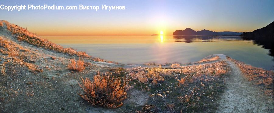 Coast, Outdoors, Sea, Water, Dawn, Dusk, Sky