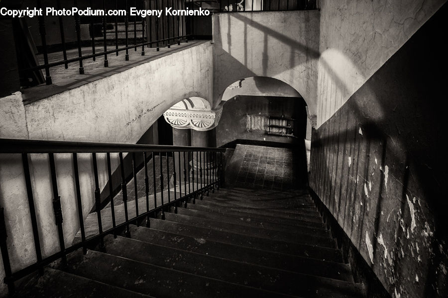 Banister, Handrail, Staircase, Railing, Bench, Alley, Alleyway