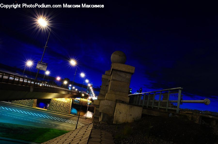 Night, Outdoors, City, Downtown, Beacon, Building, Lighthouse