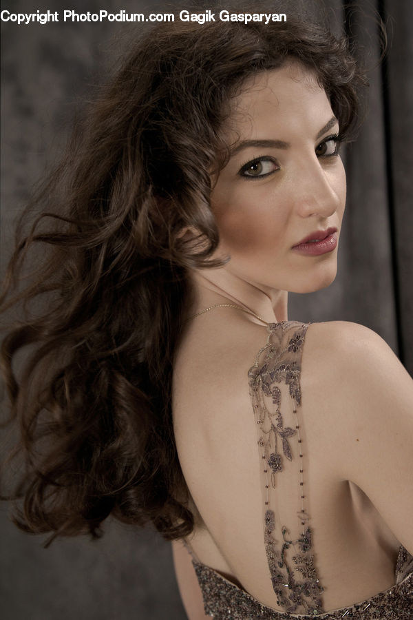 People, Person, Human, Back, Female, Girl, Lace