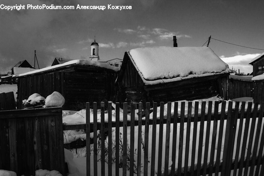 Fence, Cabin, Hut, Rural, Shack, Shelter, Dock