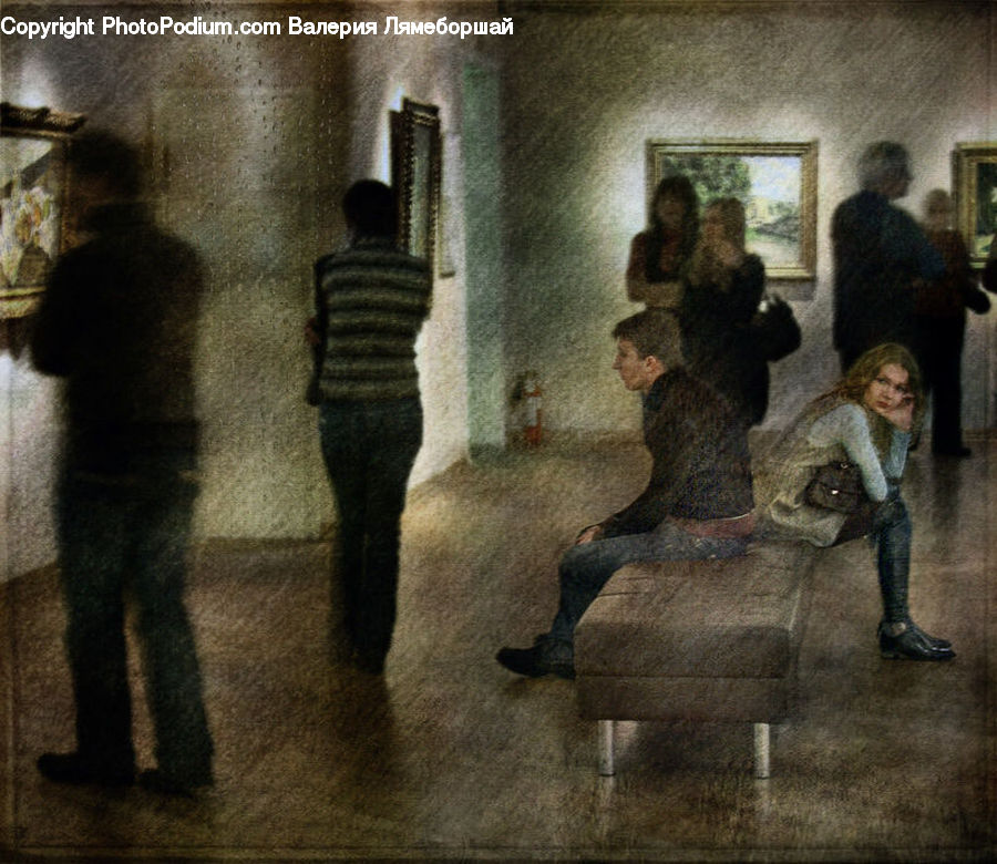 Art, Art Gallery, Modern Art, Silhouette, Crypt, Subway, Train