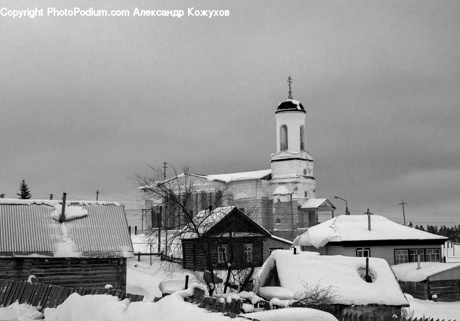Ice, Outdoors, Snow, Building, Cottage, Housing, Architecture