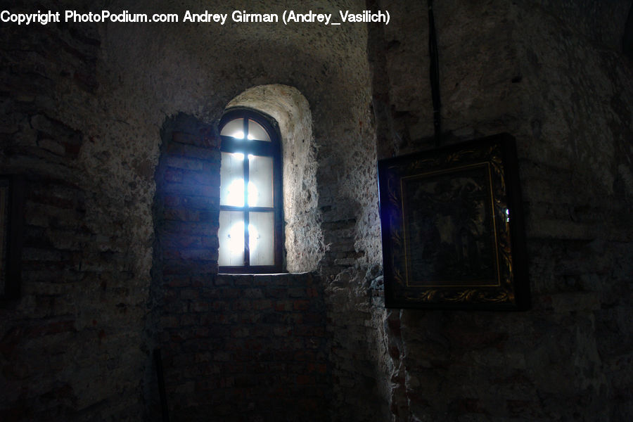 Crypt, Dungeon, Fireplace, Hearth, Brick, Bunker, Architecture