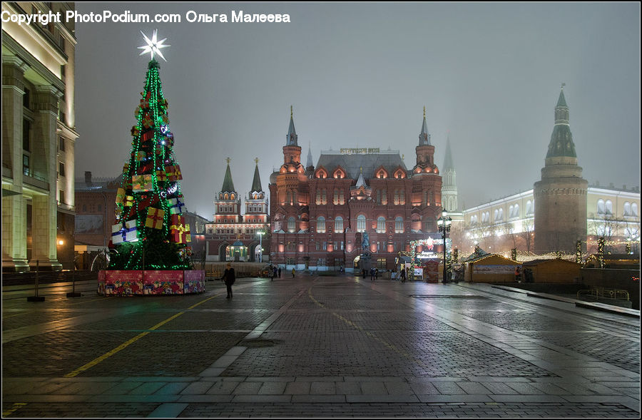 Architecture, Downtown, Plaza, Town Square, City, Tower, Shrine