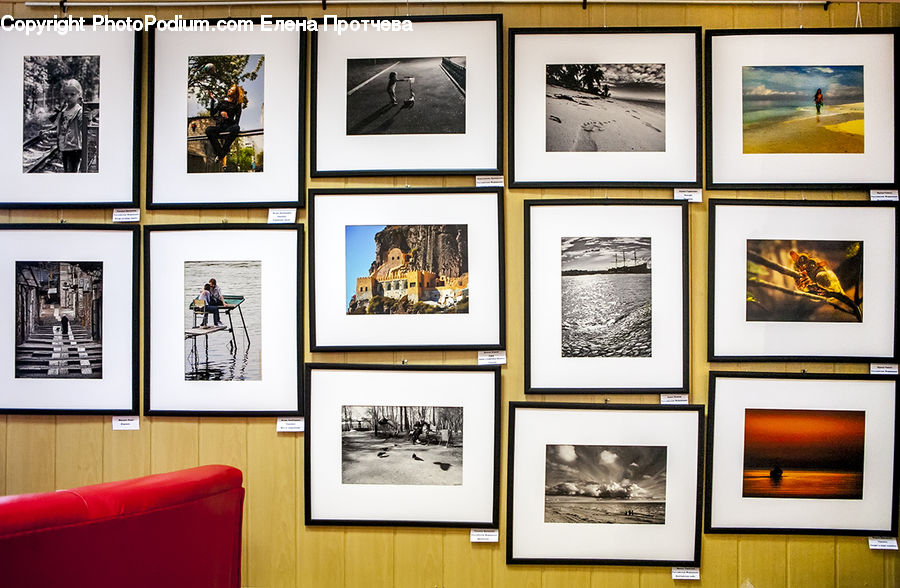 Collage, Poster, Couch, Furniture, Building, Housing, Villa