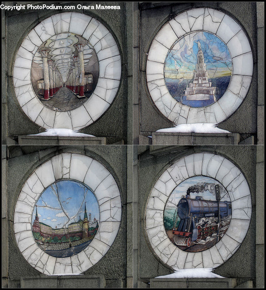 Analog Clock, Clock, Arch, Arched