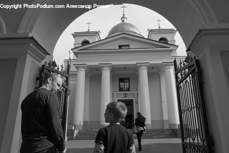 People, Person, Human, Architecture, Dome, Back, Bell Tower