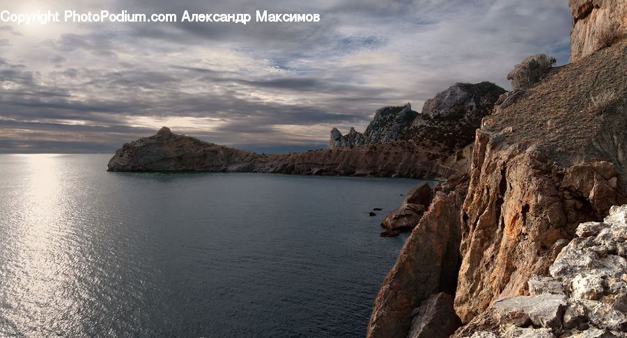 Cliff, Outdoors, Coast, Sea, Water, Promontory, Rock