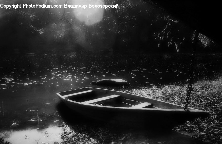Boat, Rowboat, Vessel, Dinghy, Night, Outdoors, Canoe