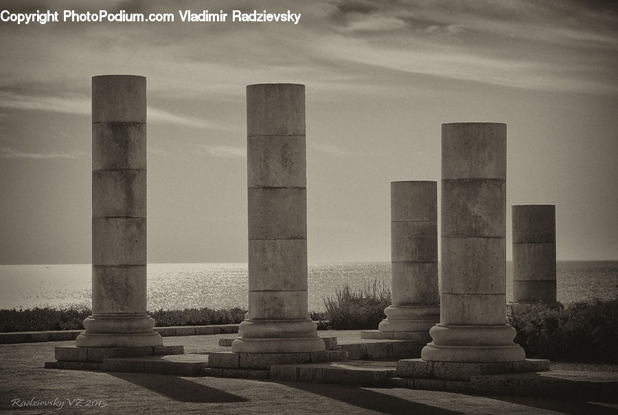 Column, Pillar, Tomb, Fence, Hedge, Plant, Path