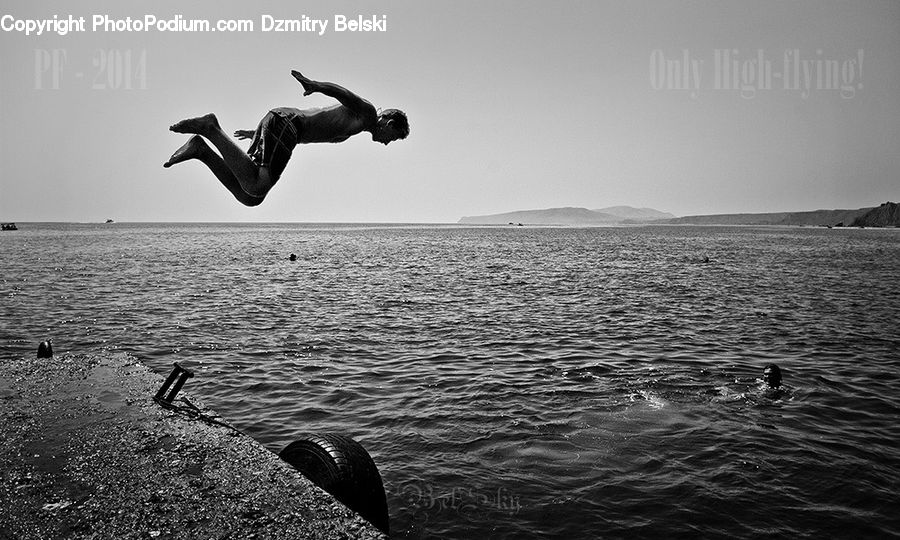 Dance, Dance Pose, Diver, Diving, Sport, Water, Beach