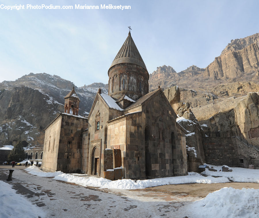 Architecture, Housing, Monastery, Ice, Outdoors, Snow, Church